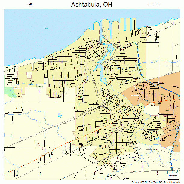 Ashtabula, OH street map