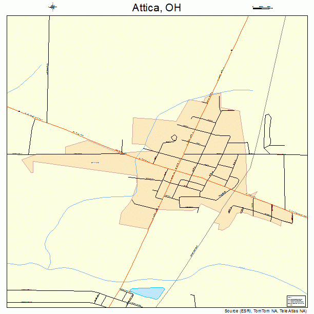 Attica, OH street map