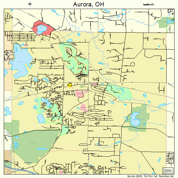 Aurora, OH street map