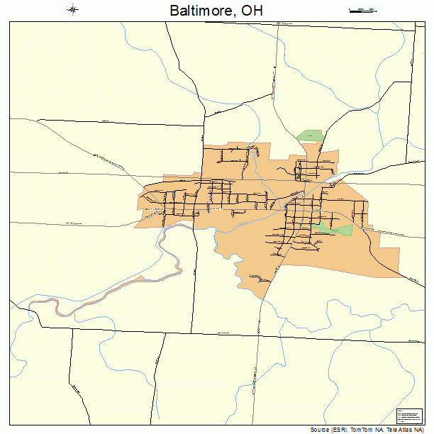 Baltimore, OH street map