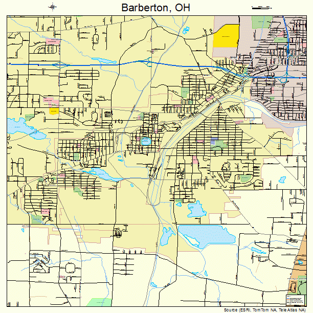 Barberton, OH street map