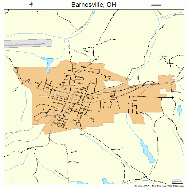 Barnesville, OH street map