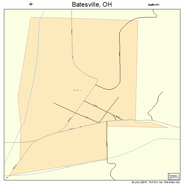 Batesville, OH street map