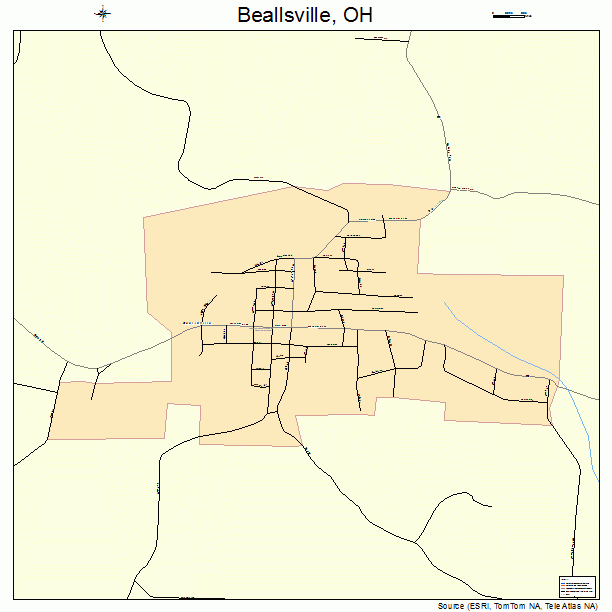 Beallsville, OH street map
