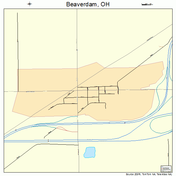 Beaverdam, OH street map