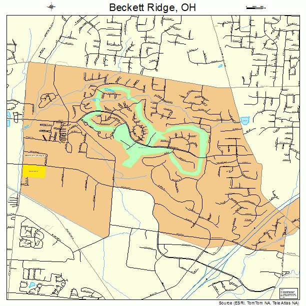 Beckett Ridge, OH street map