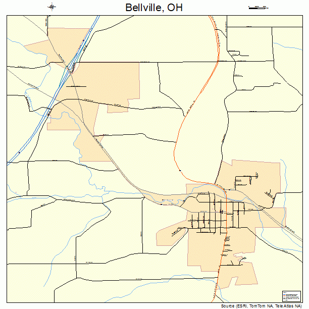 Bellville, OH street map