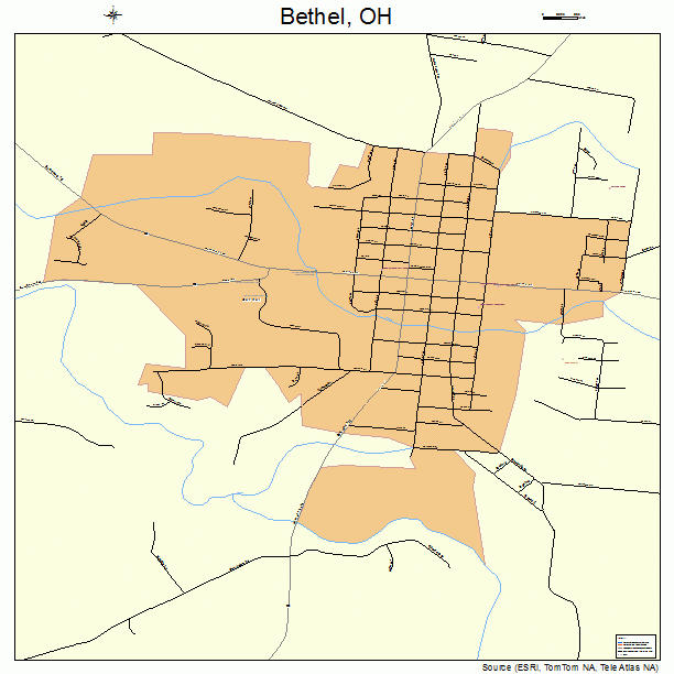 Bethel, OH street map