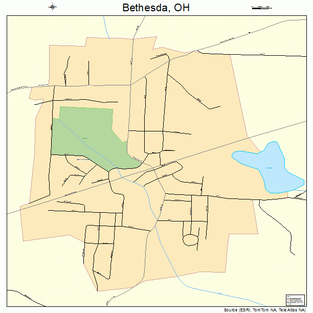Bethesda, OH street map