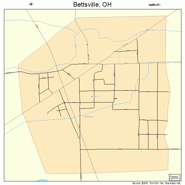 Bettsville, OH street map