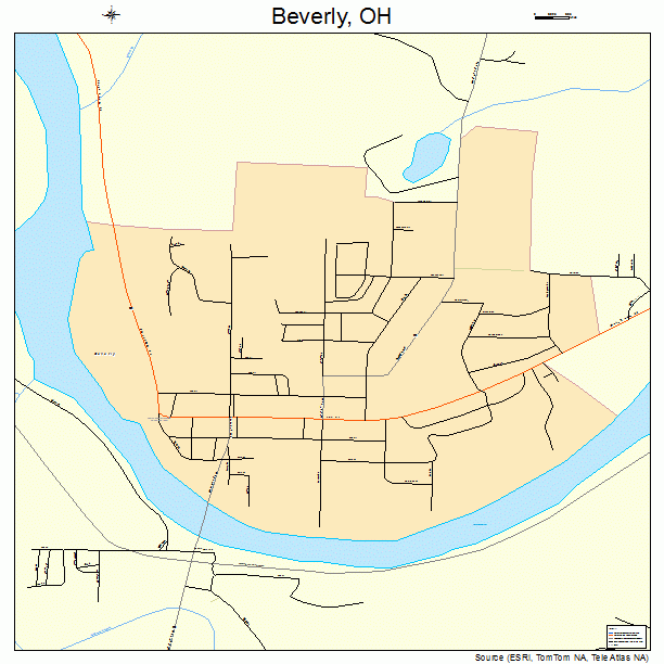 Beverly, OH street map