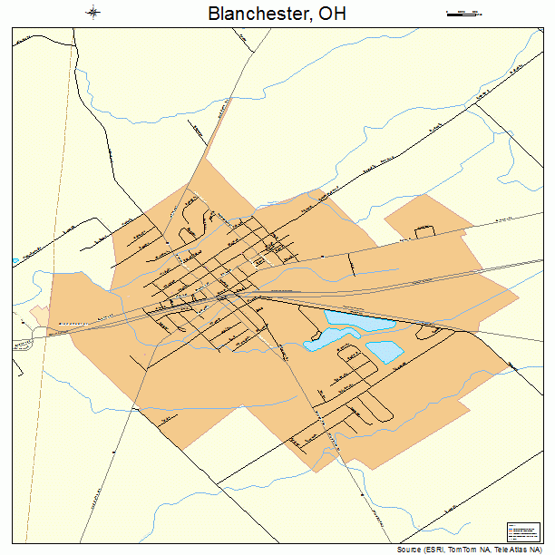 Blanchester, OH street map