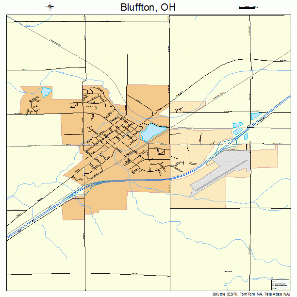 Bluffton, OH street map