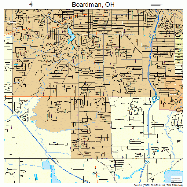 Boardman, OH street map