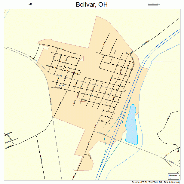 Bolivar, OH street map