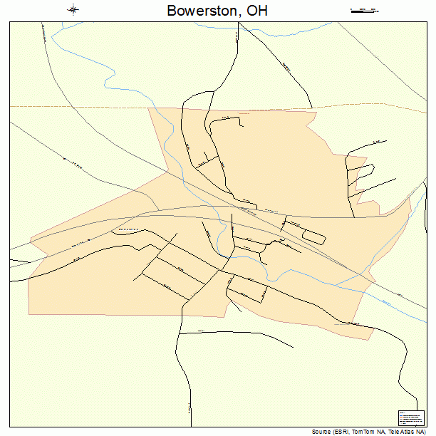 Bowerston, OH street map