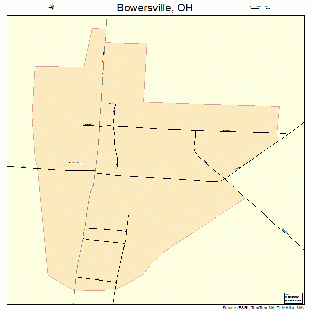 Bowersville, OH street map