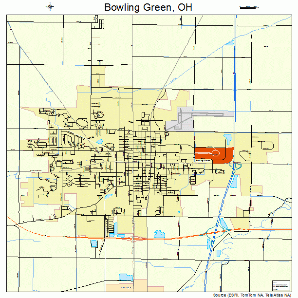 Bowling Green, OH street map