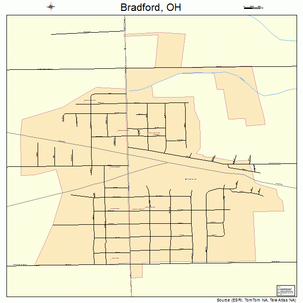 Bradford, OH street map