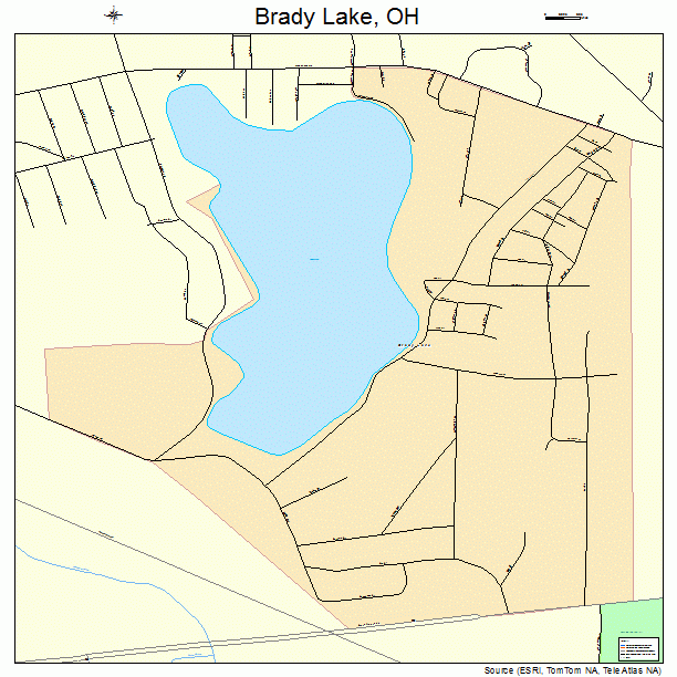 Brady Lake, OH street map