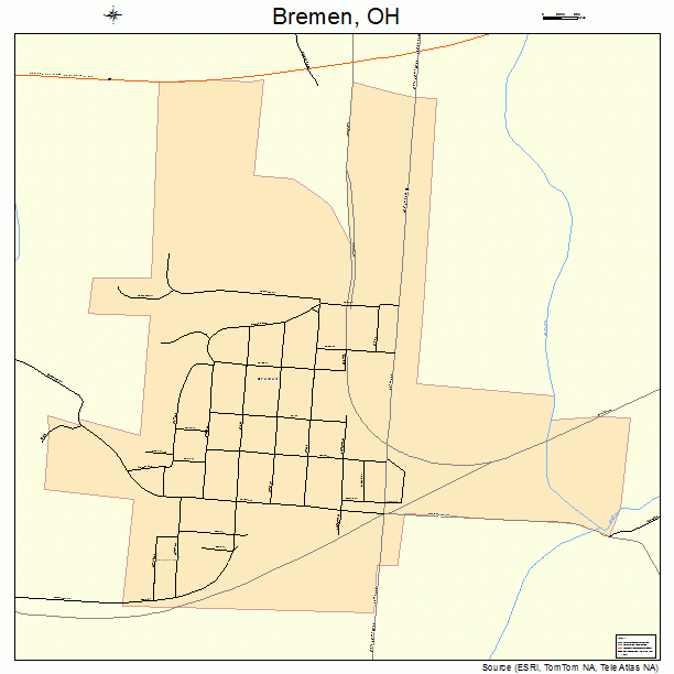 Bremen, OH street map