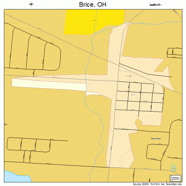 Brice, OH street map