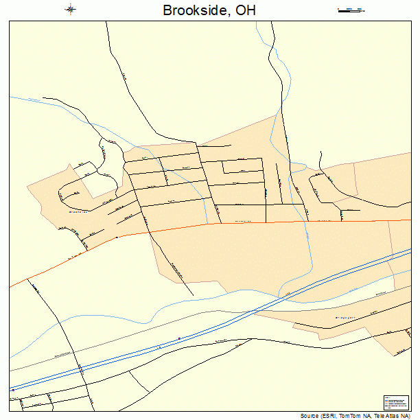 Brookside, OH street map
