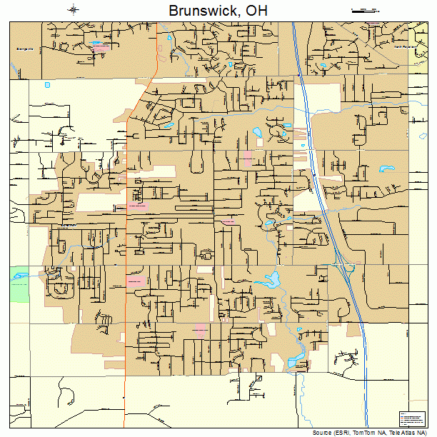 Brunswick, OH street map