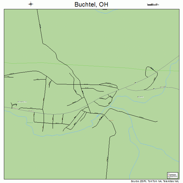 Buchtel, OH street map