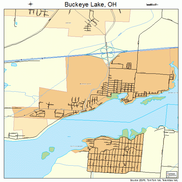 Buckeye Lake, OH street map