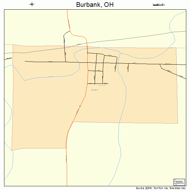 Burbank, OH street map
