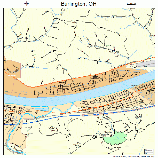 Burlington, OH street map