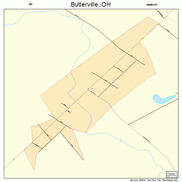 Butlerville, OH street map