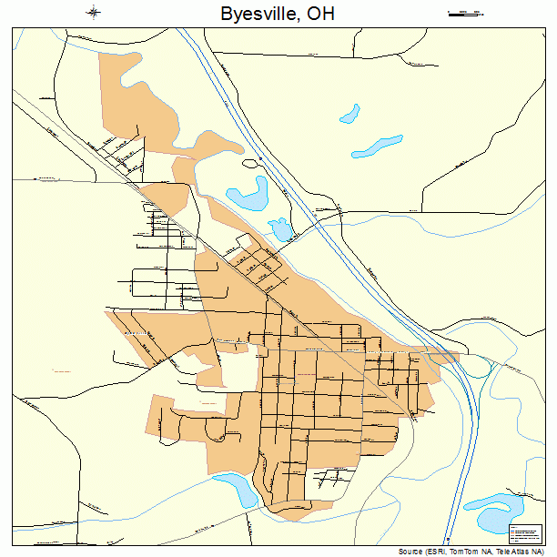 Byesville, OH street map