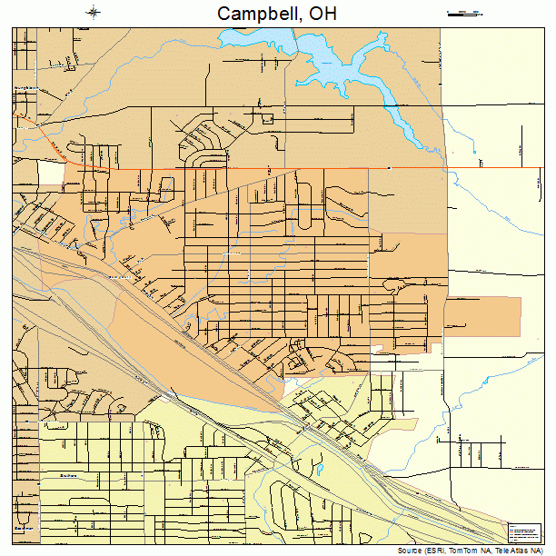 Campbell, OH street map