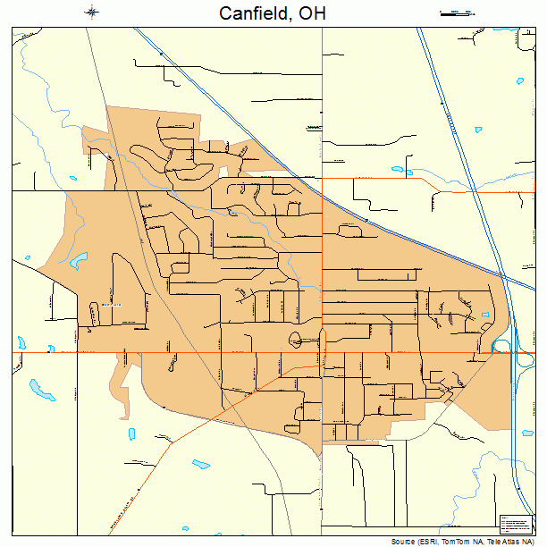 Canfield, OH street map