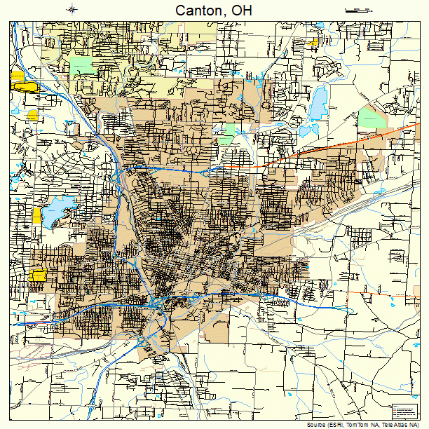 Canton, OH street map