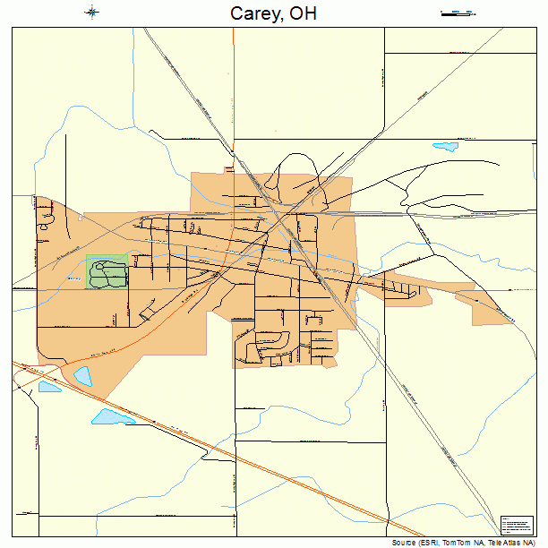 Carey, OH street map