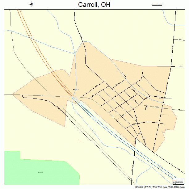 Carroll, OH street map