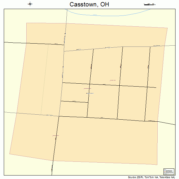 Casstown, OH street map