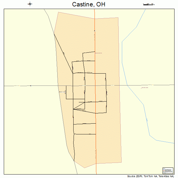 Castine, OH street map
