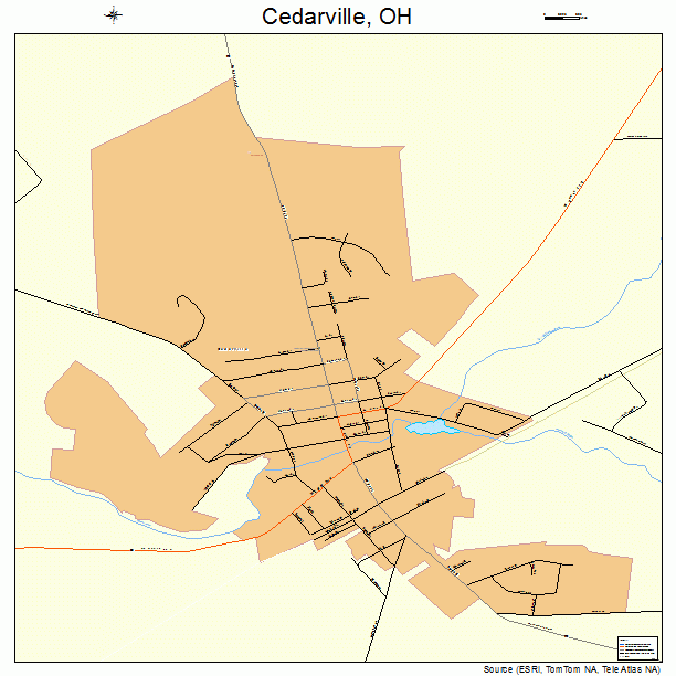 Cedarville, OH street map