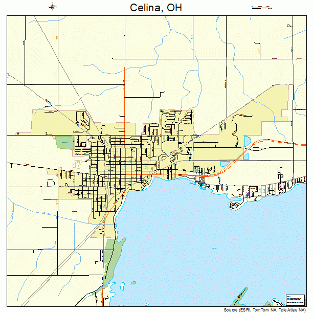 Celina, OH street map