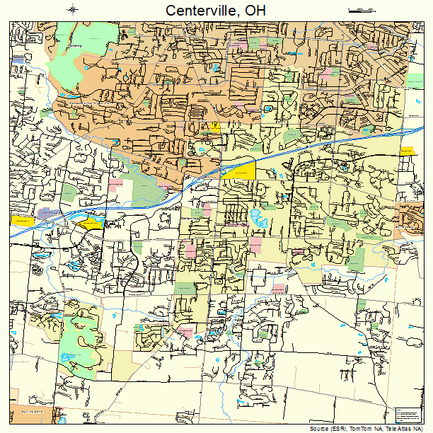 Centerville, OH street map