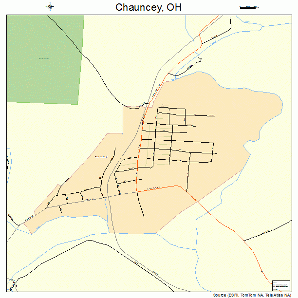 Chauncey, OH street map