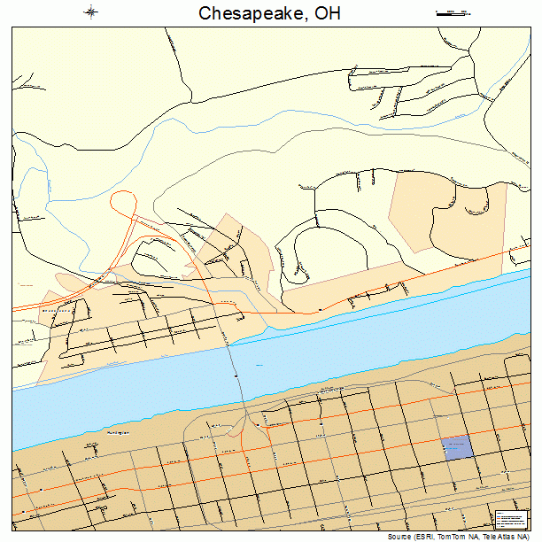 Chesapeake, OH street map