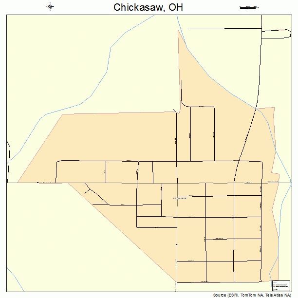 Chickasaw, OH street map