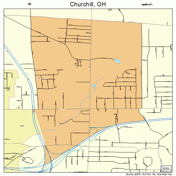 Churchill, OH street map