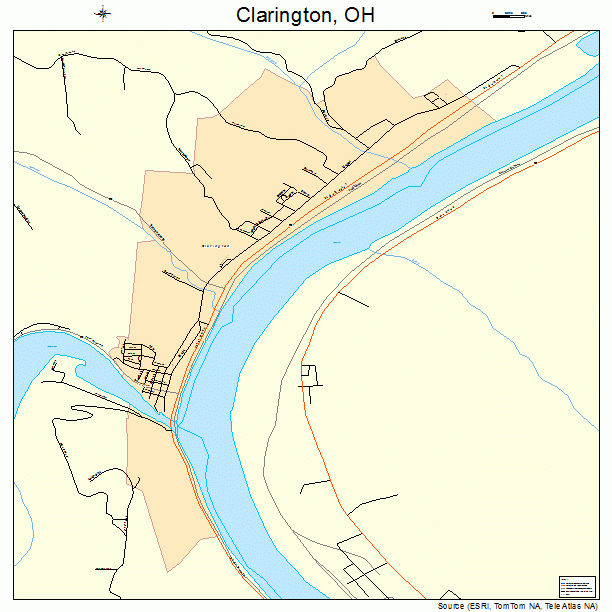 Clarington, OH street map