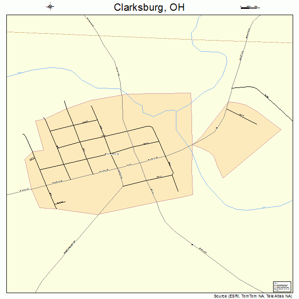 Clarksburg, OH street map